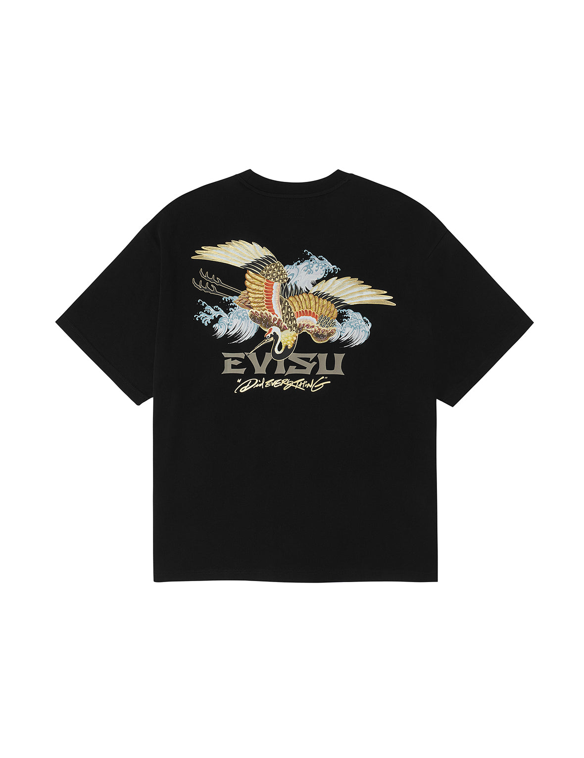 仙鹤和商标印花宽版T恤